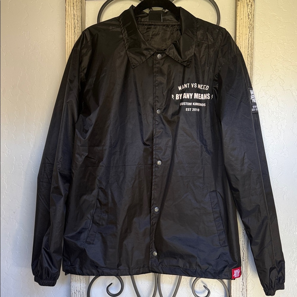 Want Vs Need and By Any Means | Men’s Windbreaker Jacket | Medium